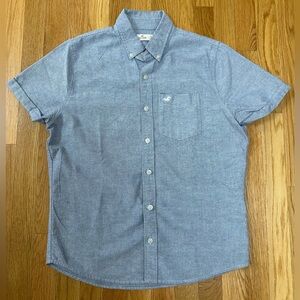 Hollister Blue Button Down T shirt Size Small